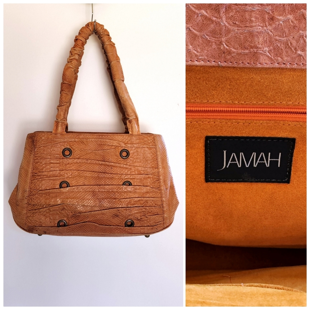 Jamah Leather Brown Bag The Tasha Shoulder Bag Purse Vintage? Designer Large